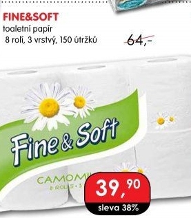Toaletní papír 3vrstvý Fine&amp