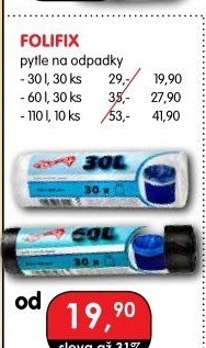 Pytle na odpadky 30 l Folifix