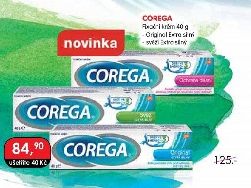 Fixační krém na zubní protézu Corega