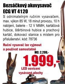Aku vysavač ECG VT 4120