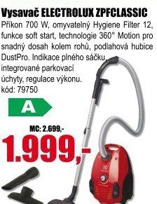 Vysavač Electrolux ZPF Classic