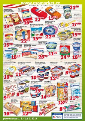 akční leták ESO MARKET 1.3.2017-12.3.2017