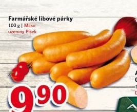 Párky farmářské libové Maso uzeniny Písek