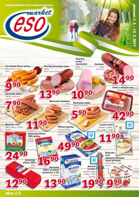 akční leták ESO MARKET 1.3.2017-12.3.2017