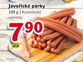 Párky javořické Kostelecké uzeniny