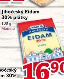 Sýr Eidam Jihočeský 30% Madeta