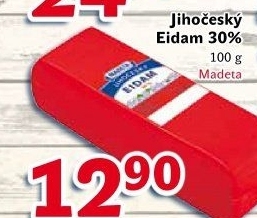 Sýr Eidam Jihočeský 30% Madeta