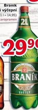Pivo světlé výčepní 10° Braník
