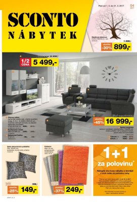 akční leták Sconto nábytek 1.3.2017-21.3.2017