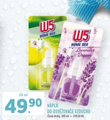 Osvěžovač vzduchu W5 - náplň