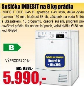 Sušička Indesit IDCE G45 B