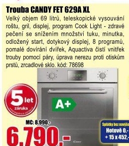 Vestavná trouba Candy FET 629A XL