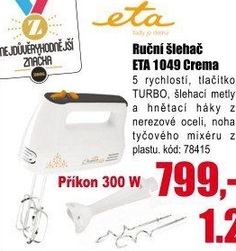 Ruční mixér Eta 1049 9 0000 Crema