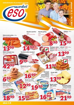 akční leták ESO MARKET 15.3.2017-26.3.2017