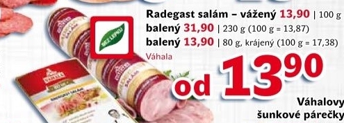 Salám Radegast Váhala
