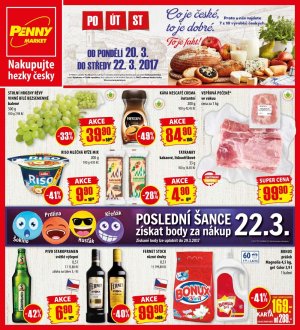 akční leták Penny Market 20.3.2017-22.3.2017