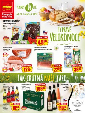 akční leták Penny Market 23.3.2017-5.4.2017