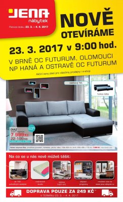 akční leták Jena nábytek 23.3.2017-4.4.2017