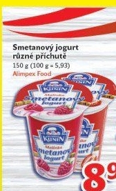 Ochucený jogurt smetanový Kunín