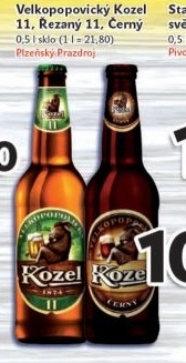 Pivo světlý ležák 11° Medium Velkopopovický Kozel