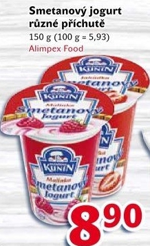 Ochucený jogurt smetanový Kunín