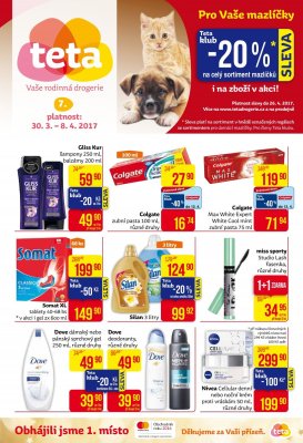 akční leták Teta drogerie 30.3.2017-8.4.2017