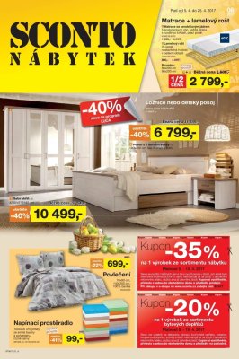 akční leták Sconto nábytek 5.4.2017-25.4.2017