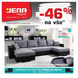 akční leták Jena nábytek 5.4.2017-25.4.2017