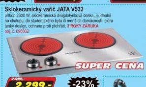 Sklokeramický vařič Jata V532