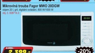 Mikrovlnná trouba Fagor MWO 20GDW