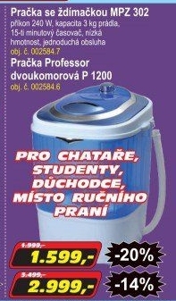 Pračka Professor dvoukomorová P 1200