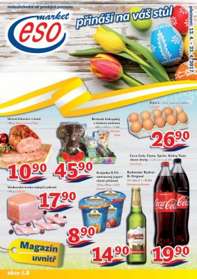 akční leták ESO MARKET 12.4.2017-23.4.2017
