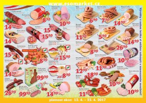 akční leták ESO MARKET 12.4.2017-23.4.2017