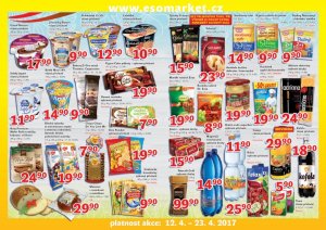 akční leták ESO MARKET 12.4.2017-23.4.2017