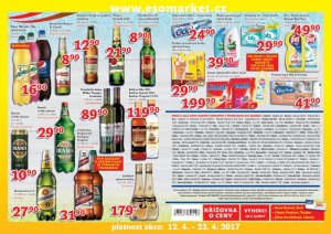 akční leták ESO MARKET 12.4.2017-23.4.2017