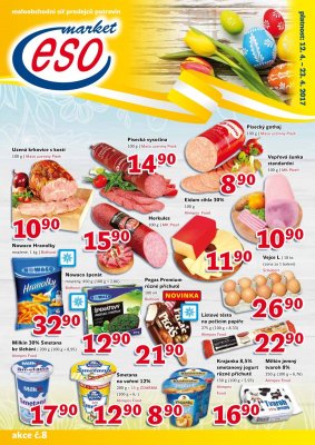 akční leták ESO MARKET 12.4.2017-23.4.2017