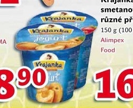 Jogurt smetanový ochucený Krajanka