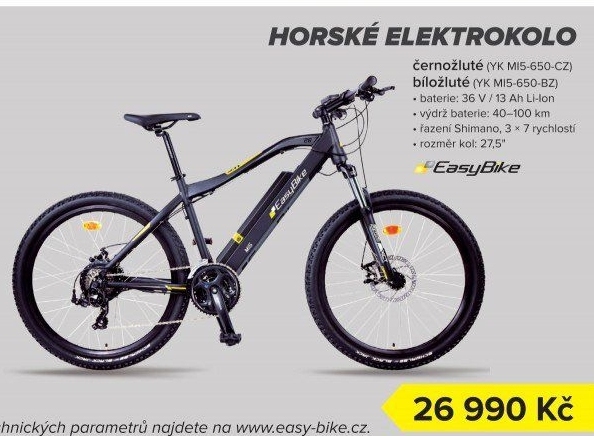 Horské elektrokolo EasyBike MI5 - Auto Kelly akcniletaky.com