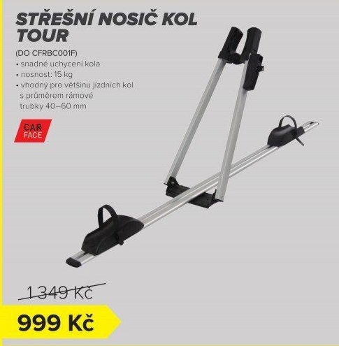 Střešní nosič kol Tour CarFace