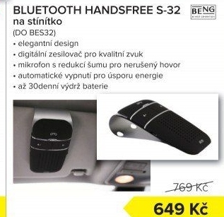 Bluetooth handsfree Beng S-32