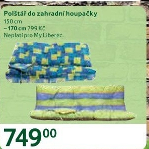 Polstr do zahradní houpačky