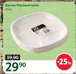 Plastový talíř Berner