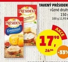 Tavené sýry Président
