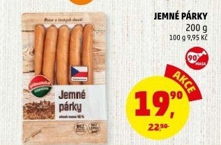 Párky jemné Příbramská uzenina