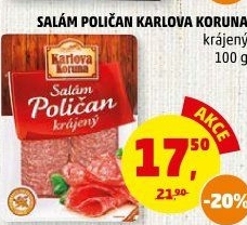 Salám Poličan Karlova Koruna