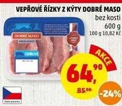 Řízky vepřové z kýty Dobré maso