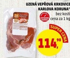 Vepřová krkovice uzená bez kosti Karlova Koruna