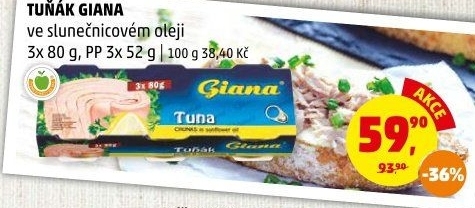 Tuňák kousky v oleji Giana