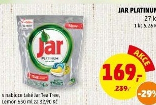 Kapsle do myčky Platinum Jar