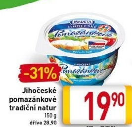 Tradiční pomazánkové Jihočeské Madeta